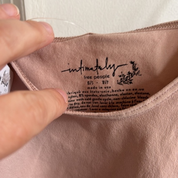 NWT Free People Women's Seamless Skinny Strap Crop Cami, ballet, XS/S - Picture 8 of 9